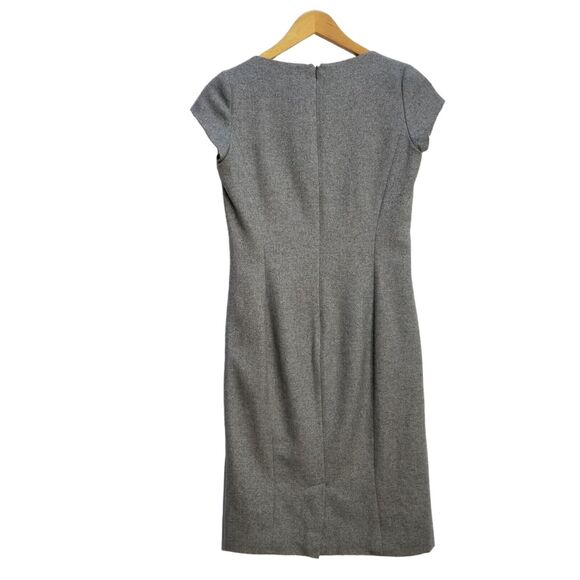 Ralph Lauren Black Label Cashmere Bl Sheath Dress Sparkly Gray Scoop Neck Sz 4 - Picture 6 of 10